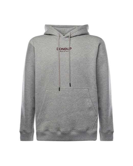 Dondup Hoodies & Sweatvesten ,Grijs ,Katoen Hoodie Met Normale Pasvorm in het Gray voor heren