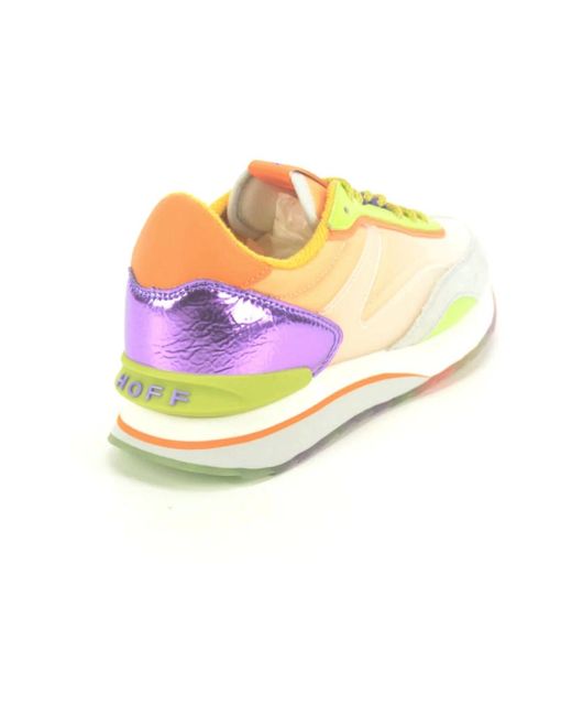 HOFF Schoenen ,Veelkleurig ,Oranje+Groen Fluo Runner N Sneakers in het Yellow