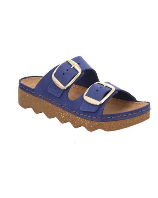 Rohde Schoenen ,Blauw ,Leer Slippers in het Blue