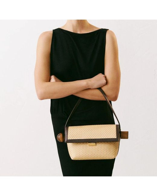Jacquemus Metallic Le Rond Carre Leder Tasche