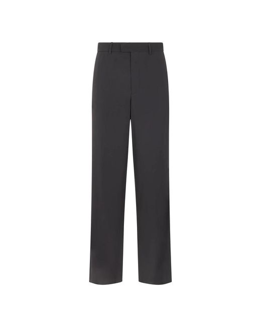 Emporio Armani Gray Straight Trousers for men
