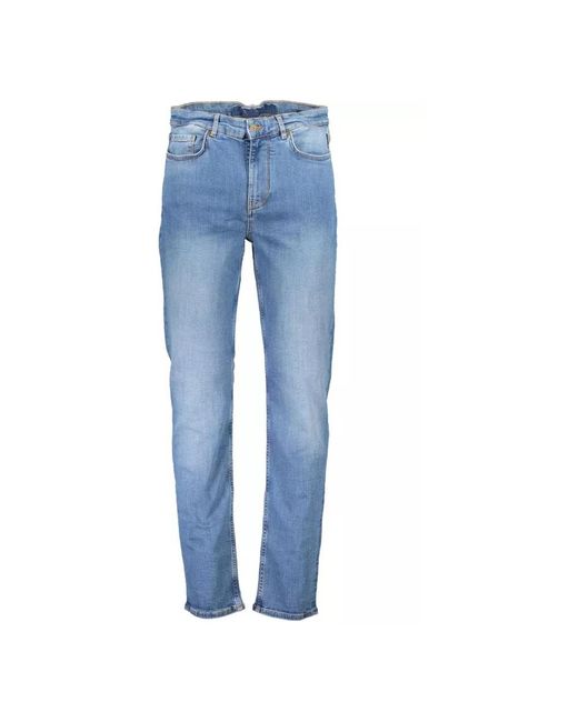 Napapijri Blue Straight Jeans for men