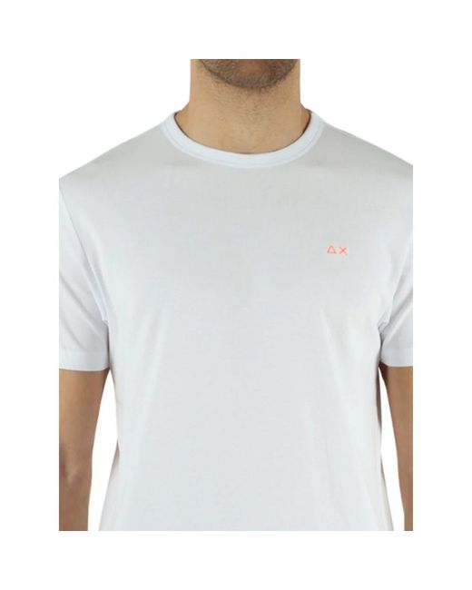 Sun 68 White T-Shirts for men