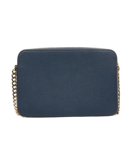 Michael Kors Blue Jet set große umhängetasche aus saffiano-leder