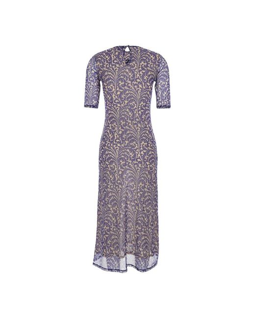 Etro Purple Mesh Kleid Für Frauen