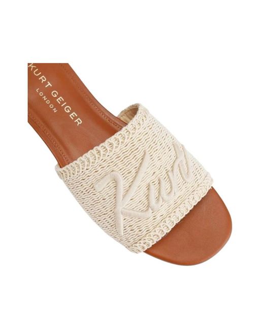 Kurt Geiger Natural Sliders