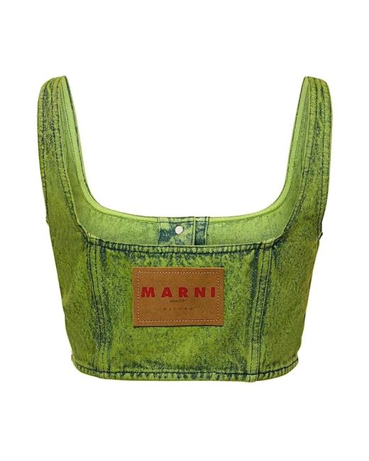 Marni Green Sleeveless Tops