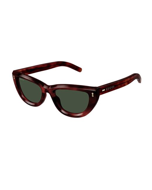 Gucci Brown Gg1521S Linea Rivets Sunglasses