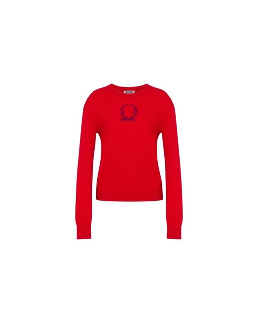 Moschino Red Round-Neck Knitwear