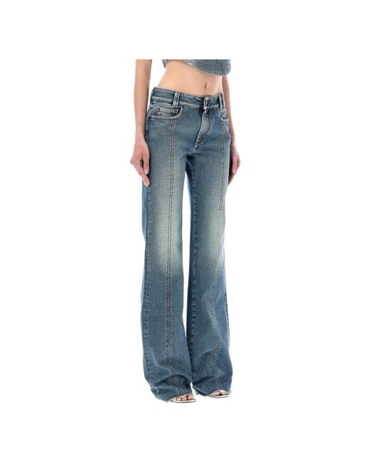 Alessandra Rich Blue Wide Jeans