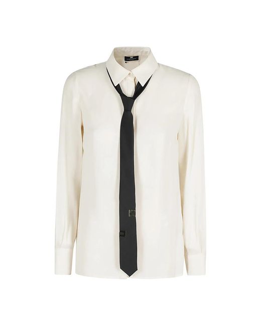 Camisa elegante para mujeres Elisabetta Franchi de color White