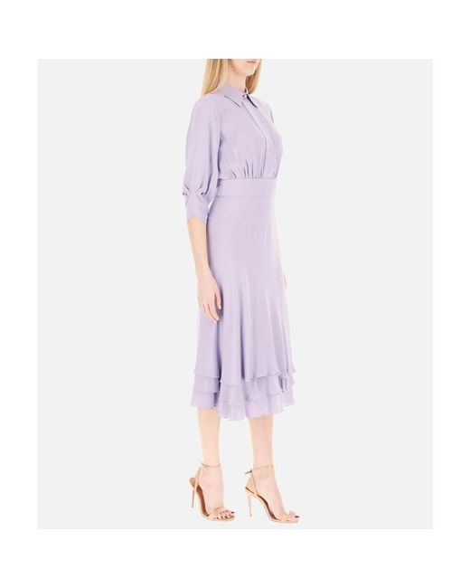 Elisabetta Franchi Purple Midi Dresses
