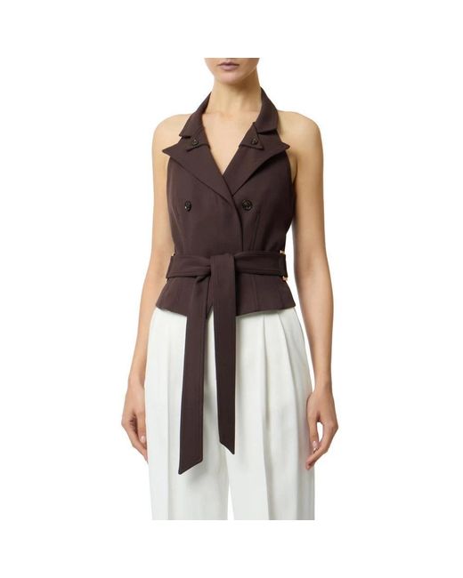 Elisabetta Franchi Brown Waistcoats
