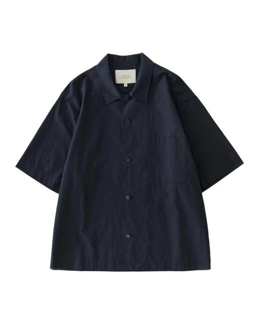 Studio Nicholson Blue Short Sleeve Shirts for men