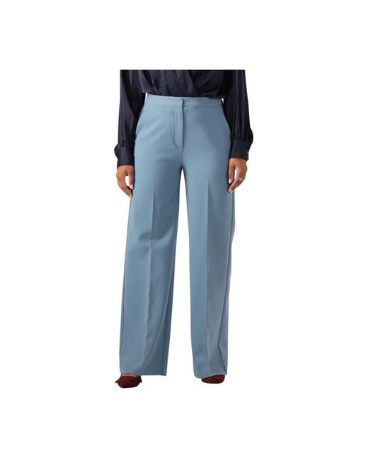 Another Label Broeken ,Blauw ,Polyester Blauwe Moore Broek Voor Vrouwen in het Blue