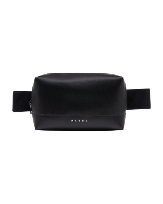 Marni Shoelace Strap Crossbody Bag in het Black voor heren