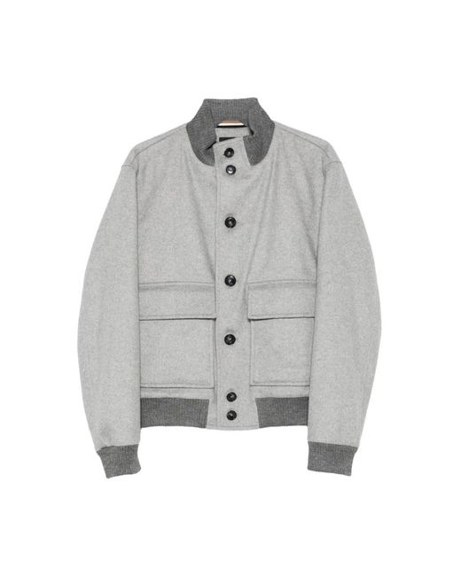 HUGO Gray Bomber Jackets for men