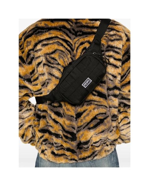 KENZO Black Belt Bags for men