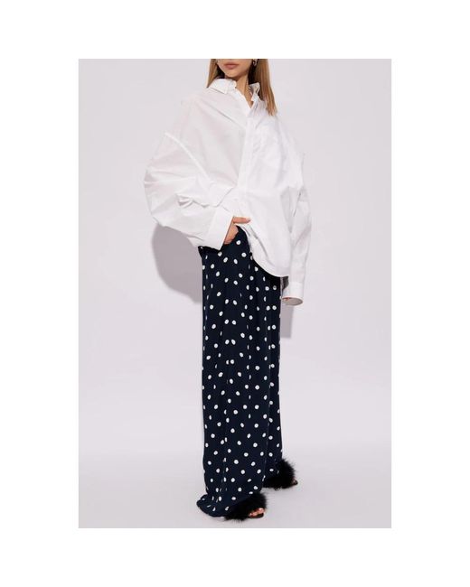 Balenciaga Blue Polka Dot Pattern Pyjama Pants
