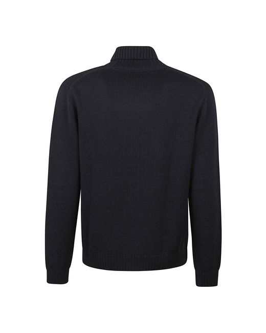 Zanone Truien & Vesten ,Blauw ,Wol Blauwe Wollen Coltrui Dolcevita in het Blue voor heren