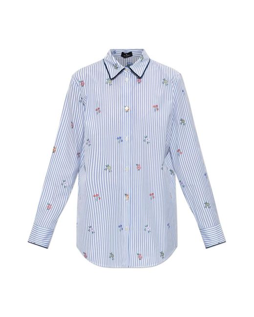 Etro Gestreept Shirt in het Blue