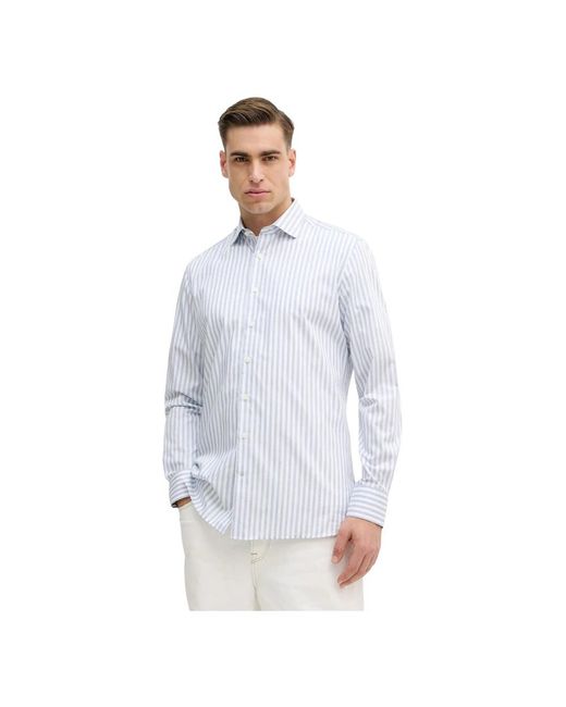 Hackett Melange Stripe Shirt in het Blue voor heren