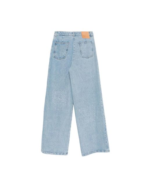 GIUSEPPE DI MORABITO Blue Blaue Baumwoll-High-Waist-Jeans