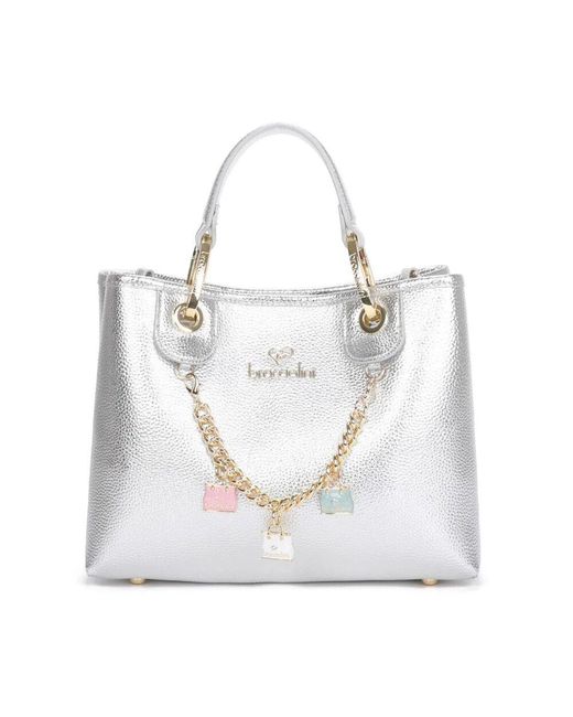 Braccialini White Elegante beth handtasche mit abnehmbarer kette