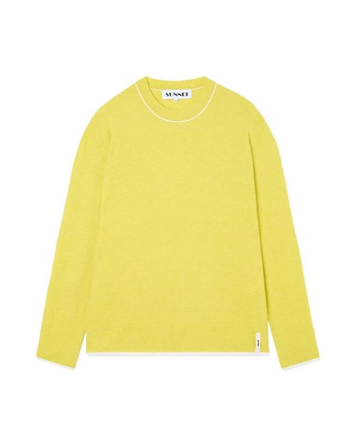 Sunnei Longsleeve Roundneck in het Yellow voor heren