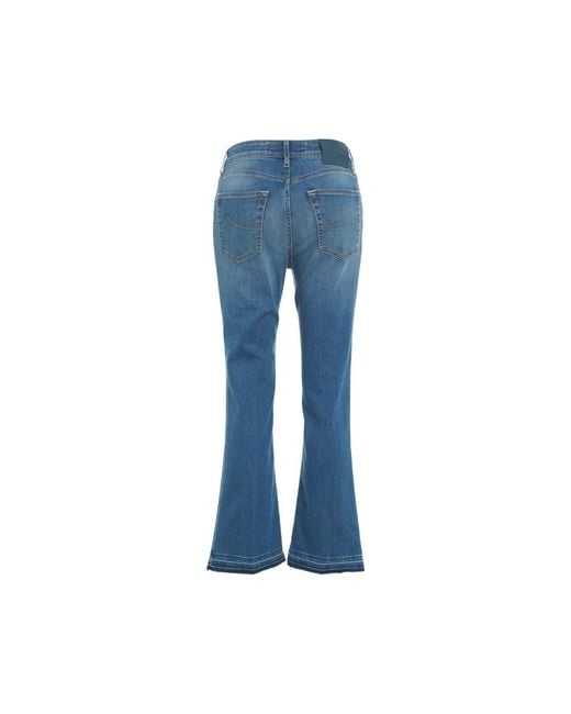 Jacob Cohen Blue Boot-Cut Jeans
