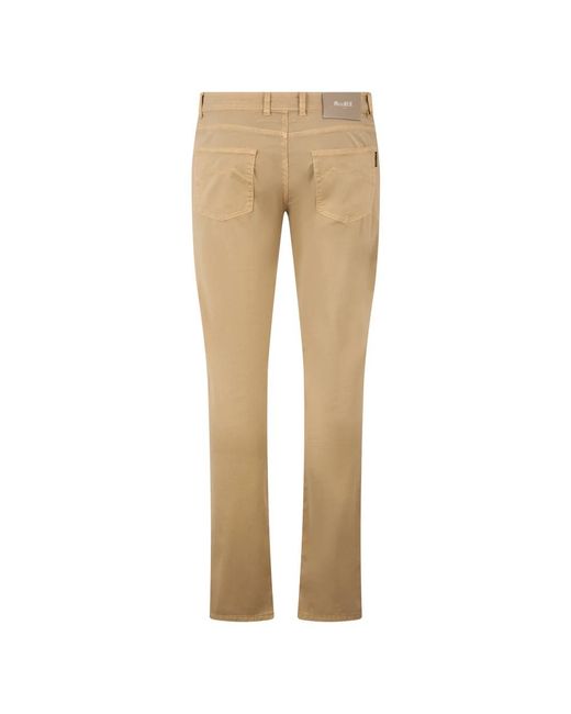 Moorer Jeans ,Katoen Broek Met Een Minimalistische En Casual Stijl in het Natural voor heren