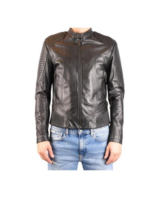 Leather Jackets Les Hommes de hombre de color Black
