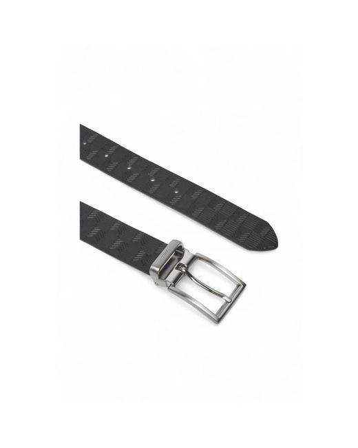 Guess Accessoires ,Zwart ,Leer Bucharest 4G Logo Riem in het Black voor heren