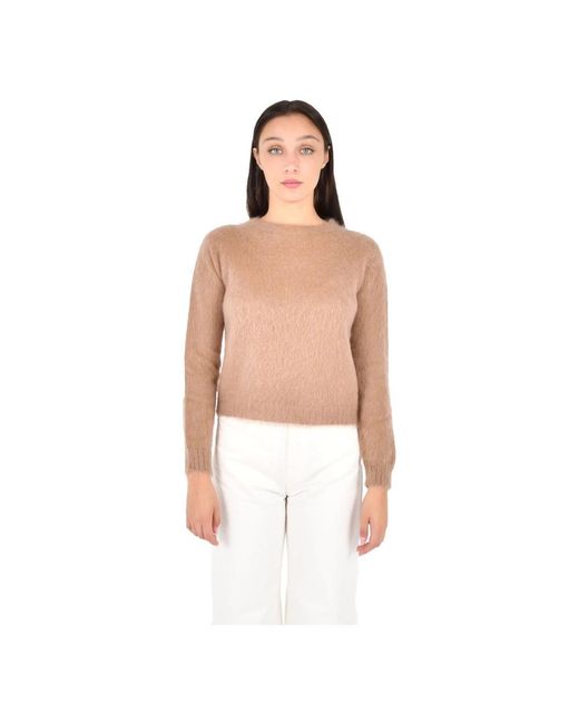 Max Mara Natural Round-Neck Knitwear