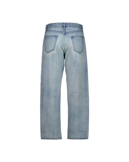 Auralee Blue Straight Fit Jeans for men