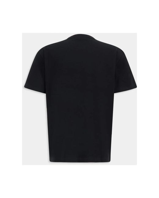 McQueen Tops ,Zwart ,Katoen Flocked Logo T-Shirt in het Black voor heren