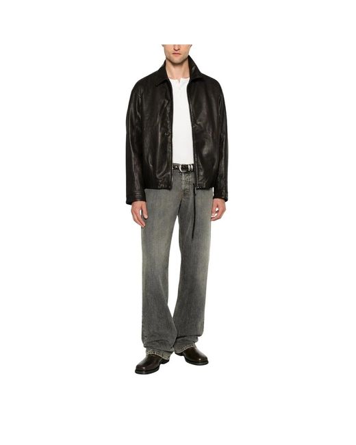 Giorgio Brato Black Leather Jackets for men