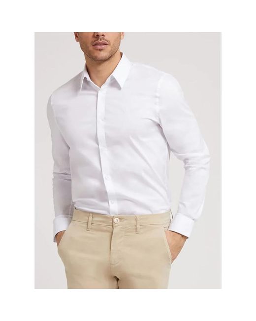 Guess White Formal Shirts for men