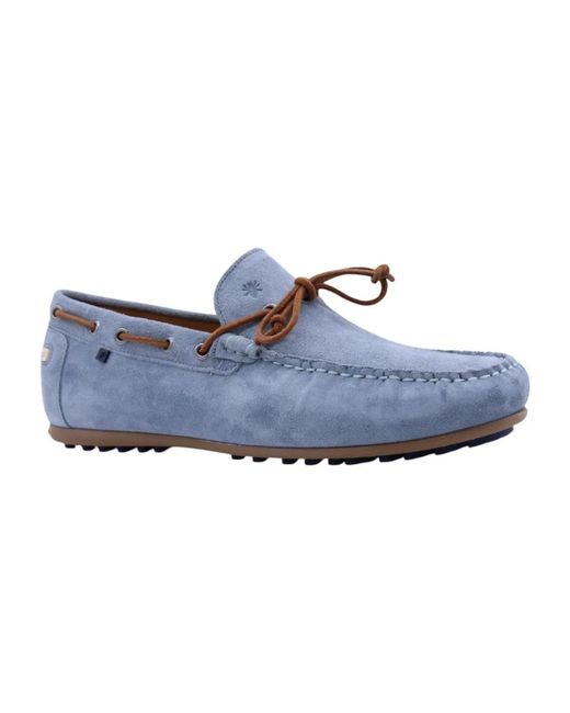 Floris Van Bommel Blue Boat Shoes for men