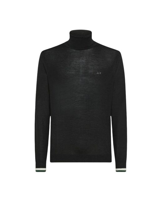 Sun 68 Black Turtlenecks for men