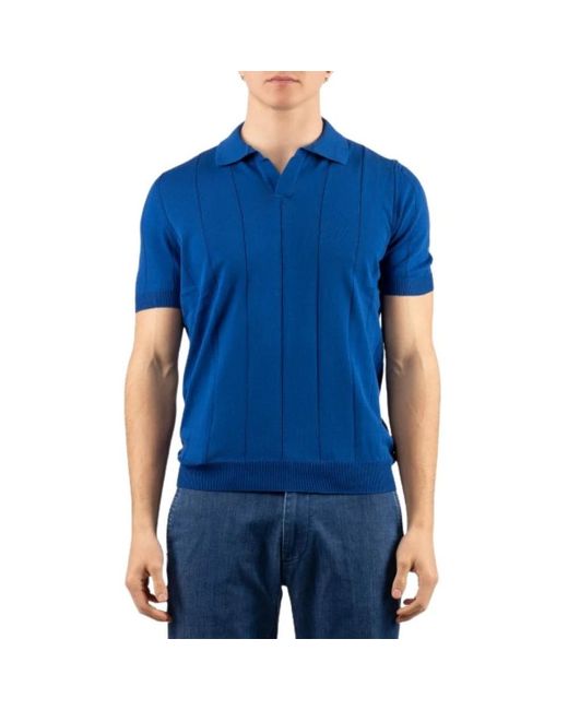 Gran Sasso Blue Polo Shirts for men
