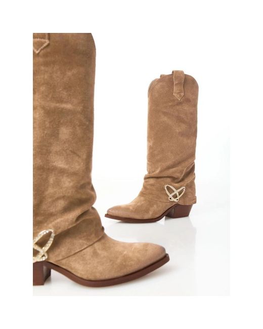 Ovyè Brown Cowboy Boots