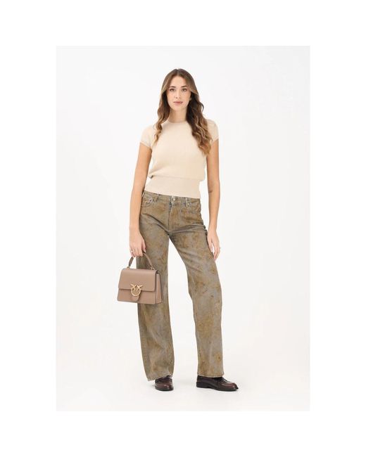 ViCOLO Jeans ,Bruin ,Denim Alex Jeans in het Natural