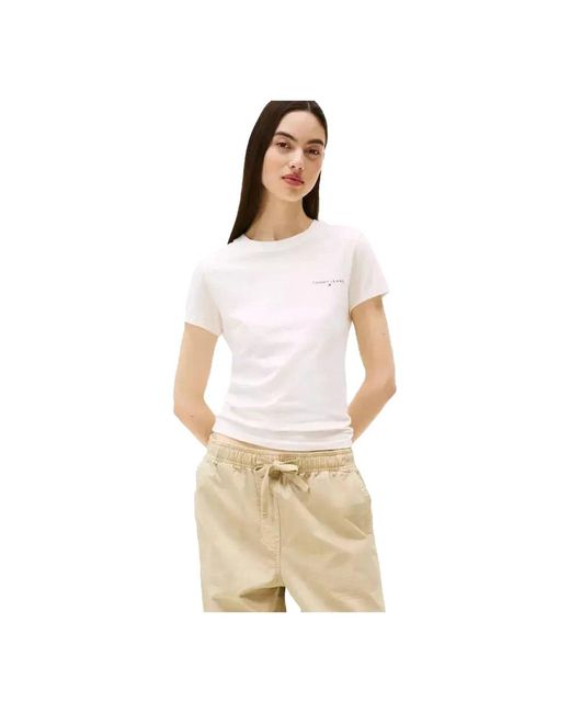 Tommy Hilfiger T-Shirts in het Natural