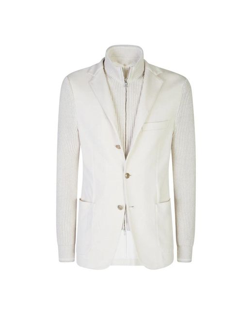 Eleventy White Blazers for men