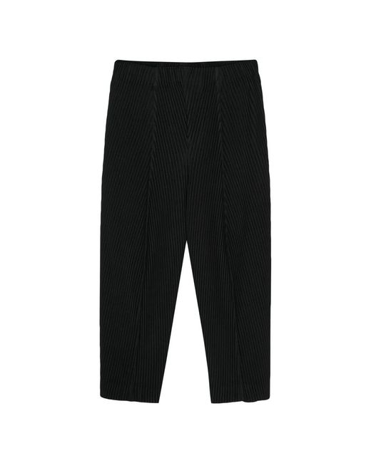 Issey Miyake Black Cropped Trousers for men