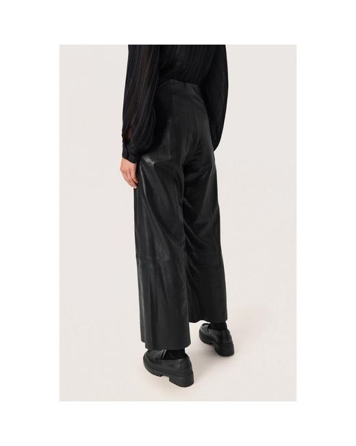 Soaked In Luxury Black Leather Trousers