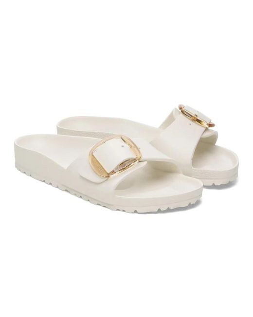 Birkenstock White Sliders
