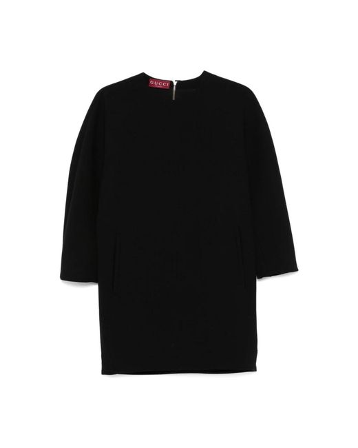 Gucci Wollen Crêpe Jurk in het Black