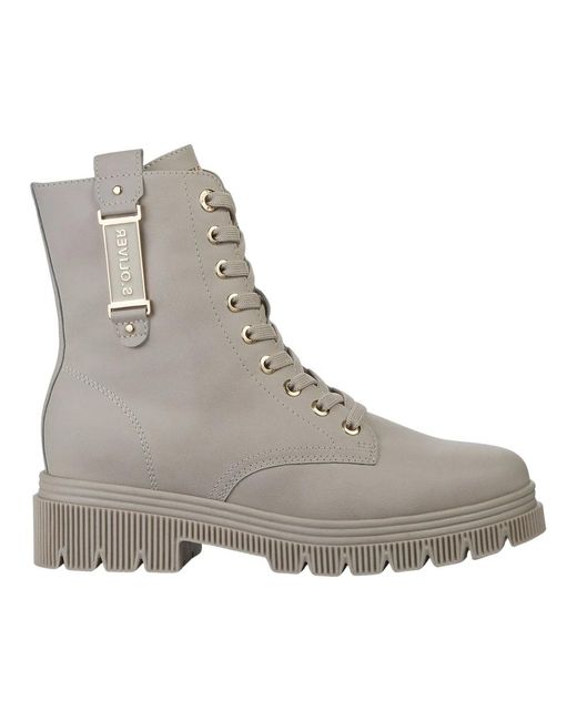 S.oliver Gray Lace-Up Boots